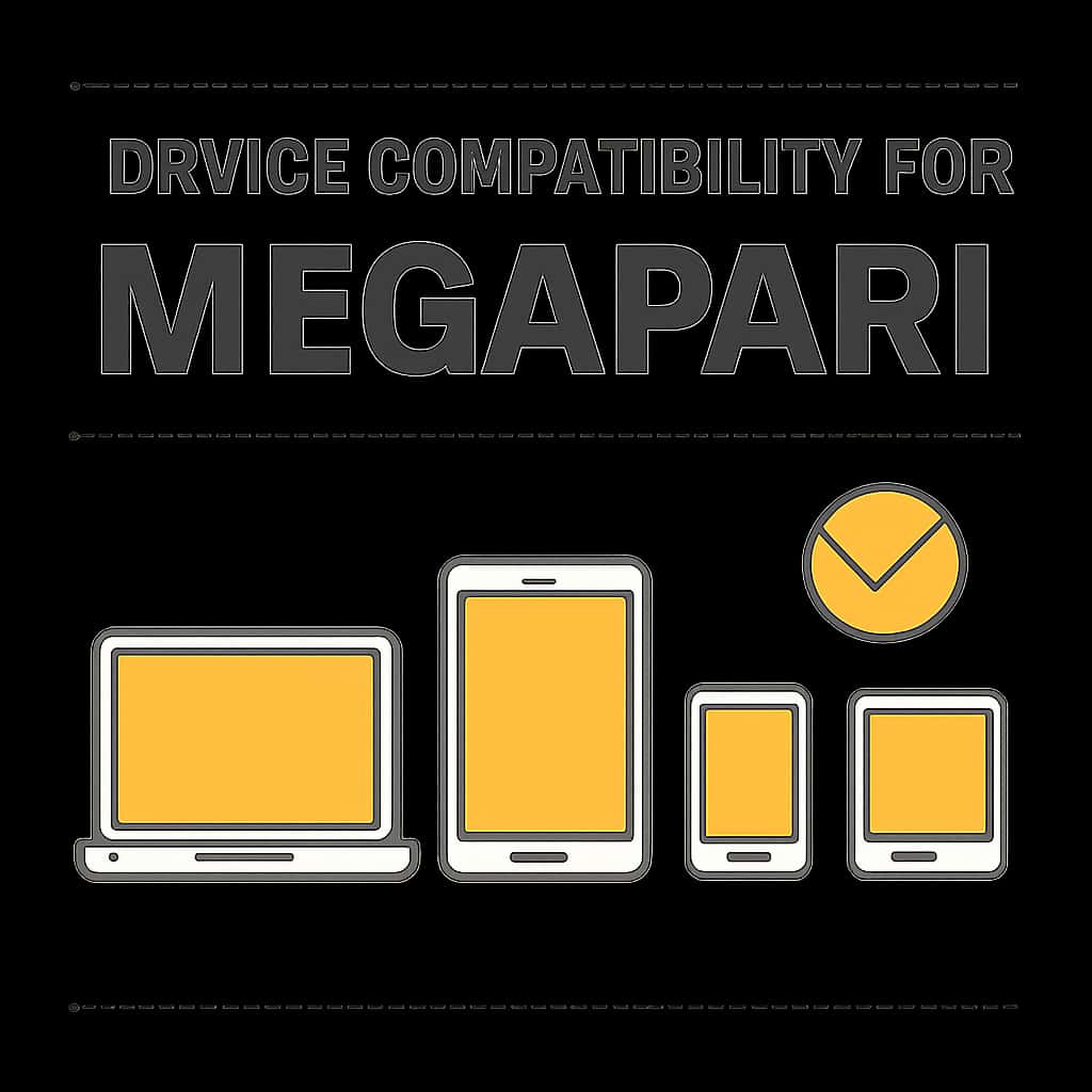 An educational diagram explaining device compatibility for Megapari.