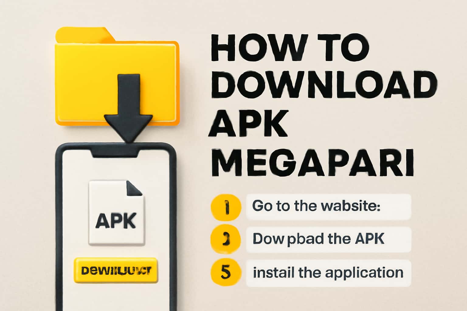 An informative scene depicting the process of downloading the Megapari APK.