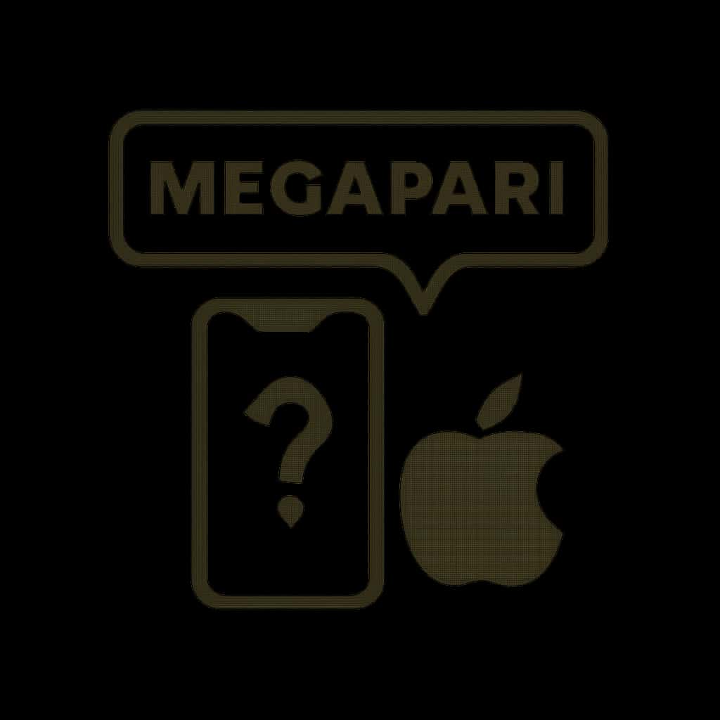 Icon representing the query about Megapari's availability on iOS.