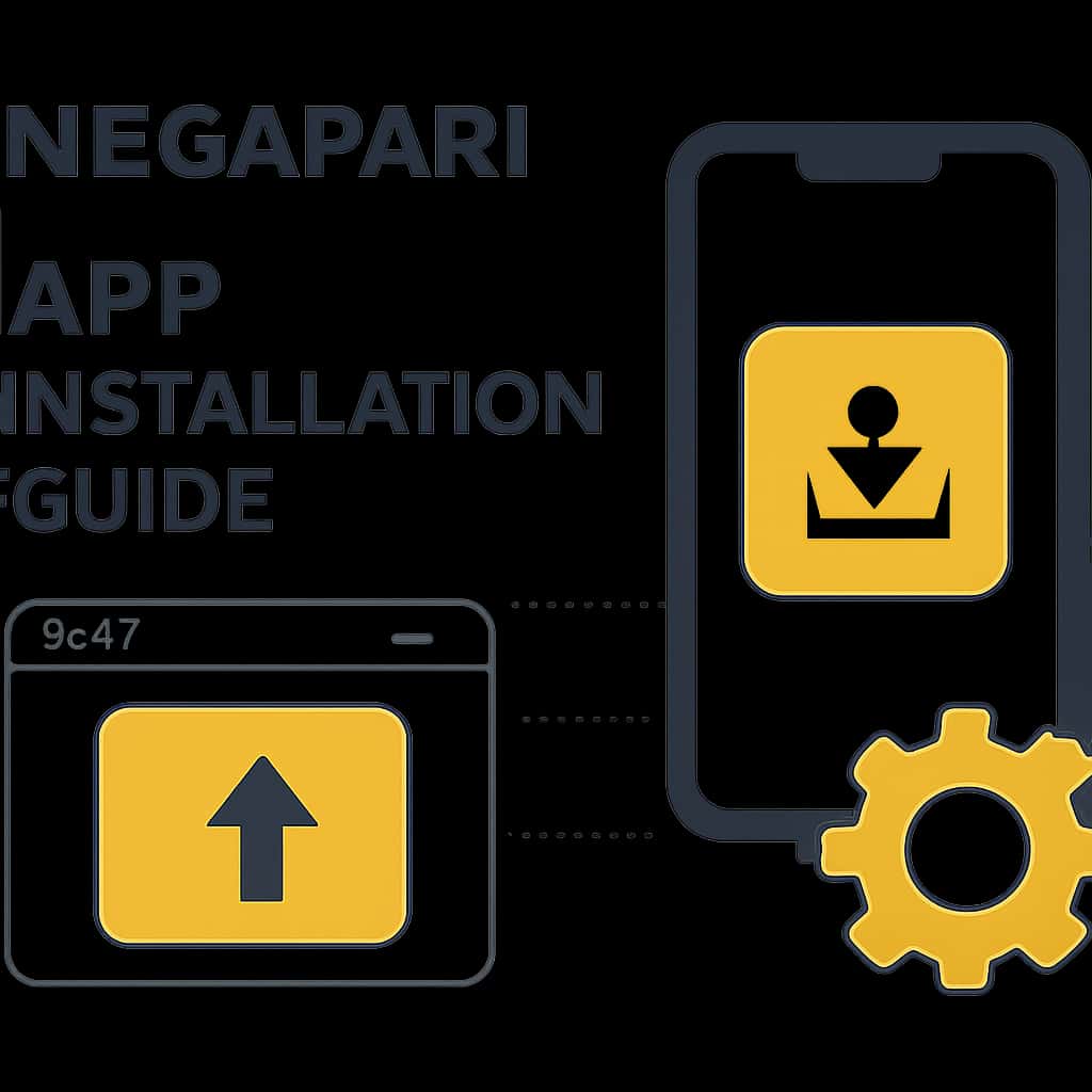 A diagram illustrating the installation steps for the Megapari App.