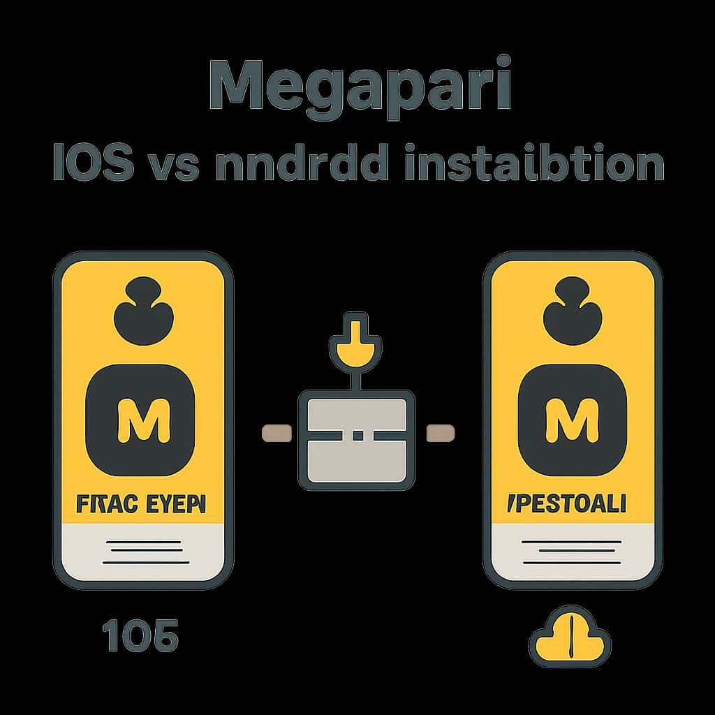 A diagram illustrating the installation steps for Megapari on different platforms.