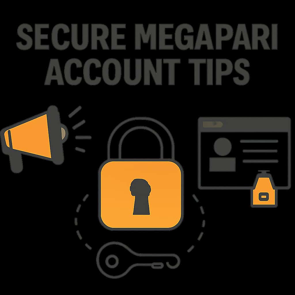 An educational diagram outlining tips for securing your Megapari account.