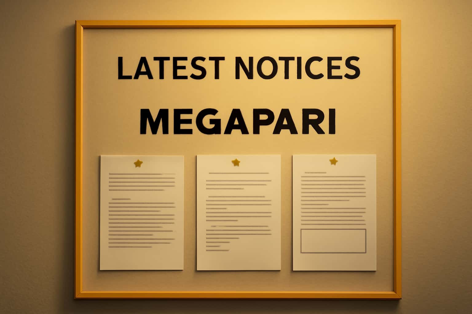 An informational scene depicting updates related to the Megapari app.